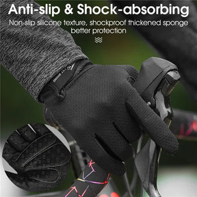 BIKING Summer Cycling Gloves Full Finger MTB Bike Gloves Touch Screen Non Slip Silicone Palm Driving Riding Gloves