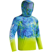 Sun UV Protection Hoodie Shirts, UPF 50+ Men Raglan Long Sleeve Lightweight Quick Dry Breathable Cooling Rash Guard with Mask Neck Gaiter for Outdoor, Hiking, Fishing, Boating, Biking, Sport, Gym, Constructing, Roofing, Landscaping, Gardening 915