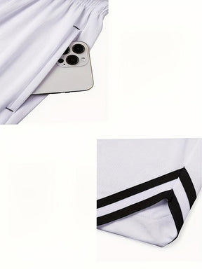 3PCS Men's Mesh Shorts, Three-Piece Set, Sports Basketball Shorts, Running, Fitness, Cycling, Hiking, Swimming, Quick-Dry, Breathable Elastic Shorts