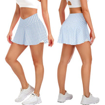 JoyGirl Women's Plain Pocket Tennis Skirt with shorts Crossover Golf Skort Mini High Waisted Girls Workout Running Athletic Skorts Golf Attire