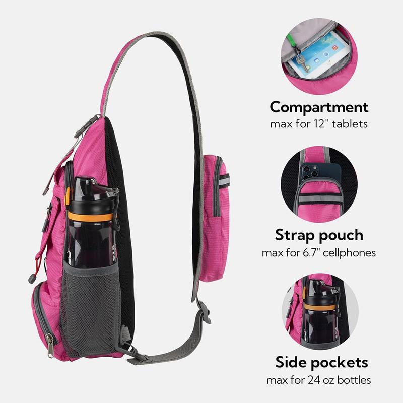 Packable Small Crossbody Sling Backpack Shoulder Chest Bag Daypack for Hiking Traveling