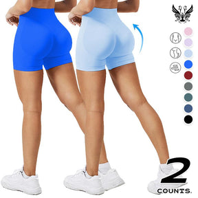 High WaistedBand High-Waisted Seamless Workout Shorts for Women Scrunch Butt Lifting Design Compression Fit Stretchy Breathable Fabric Perfect for Gym Yoga Running or Casual Activewear Sculpt Your Curves and Move with Comfort and Confidence All Day Long