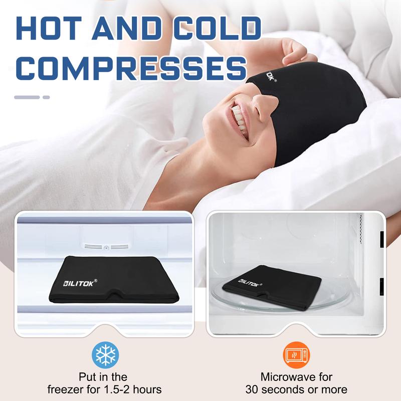 Migraine Headache Cap, Gel lce Head Wrap for Tension and Stress.Suitable for Home breaks, before sleep, office