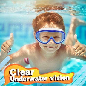 Diving Swimming Goggles, 2 Counts Anti-fog & Anti-uv Swim Glasses with Waterproof Earplugs, Wide Vision Swimming Accessories for Boys & Girls, Water Goggles, Swim Kit, Cool Swimming Goggles