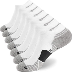 Men's Colorblock Striped Print Ankle Socks,7 Pairs ,Casual Moisture Wicking Low Cut Socks,Soft Comfy Breathable Socks for all Athletic Running