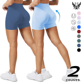 High WaistedBand High-Waisted Seamless Workout Shorts for Women Scrunch Butt Lifting Design Compression Fit Stretchy Breathable Fabric Perfect for Gym Yoga Running or Casual Activewear Sculpt Your Curves and Move with Comfort and Confidence All Day Long