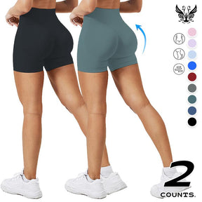 High WaistedBand High-Waisted Seamless Workout Shorts for Women Scrunch Butt Lifting Design Compression Fit Stretchy Breathable Fabric Perfect for Gym Yoga Running or Casual Activewear Sculpt Your Curves and Move with Comfort and Confidence All Day Long