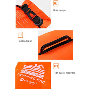 PVC Bucket Inflatable Open Swimming Buoy Tow Float Dry Bag Waterproof Kayaking Boating Swimming Water Sports Bag