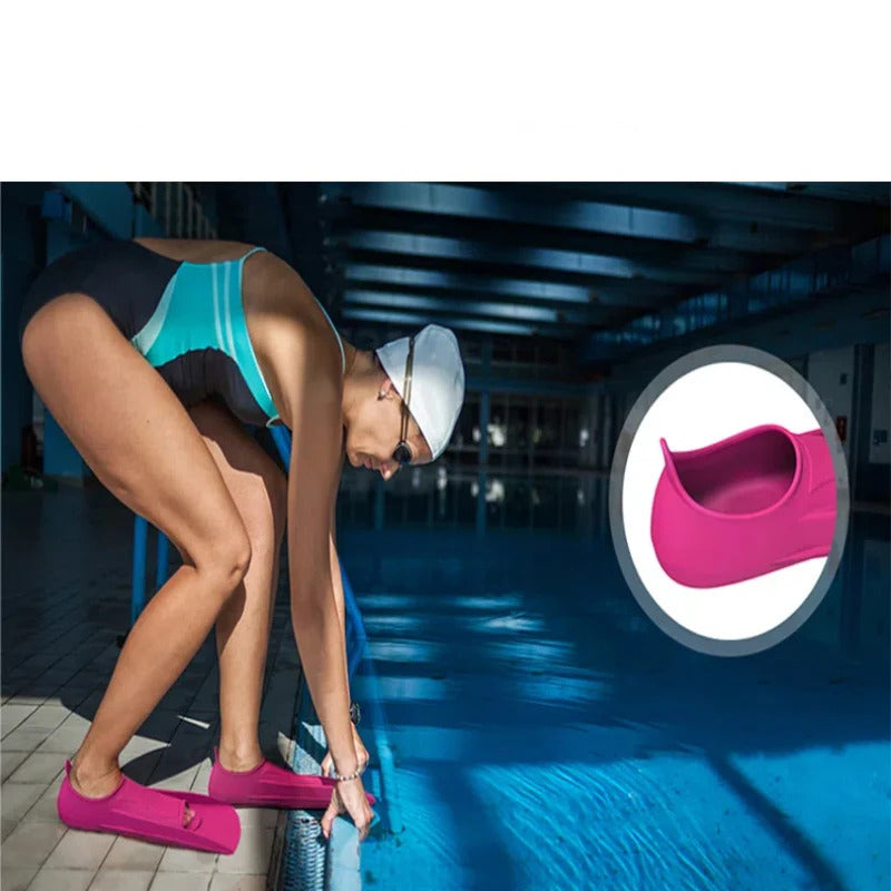 Adult Short Frog Shoes New Silicone Swimming Fin Professional Swimming and Diving Training Webbed Diving Supplies Swimming Fins