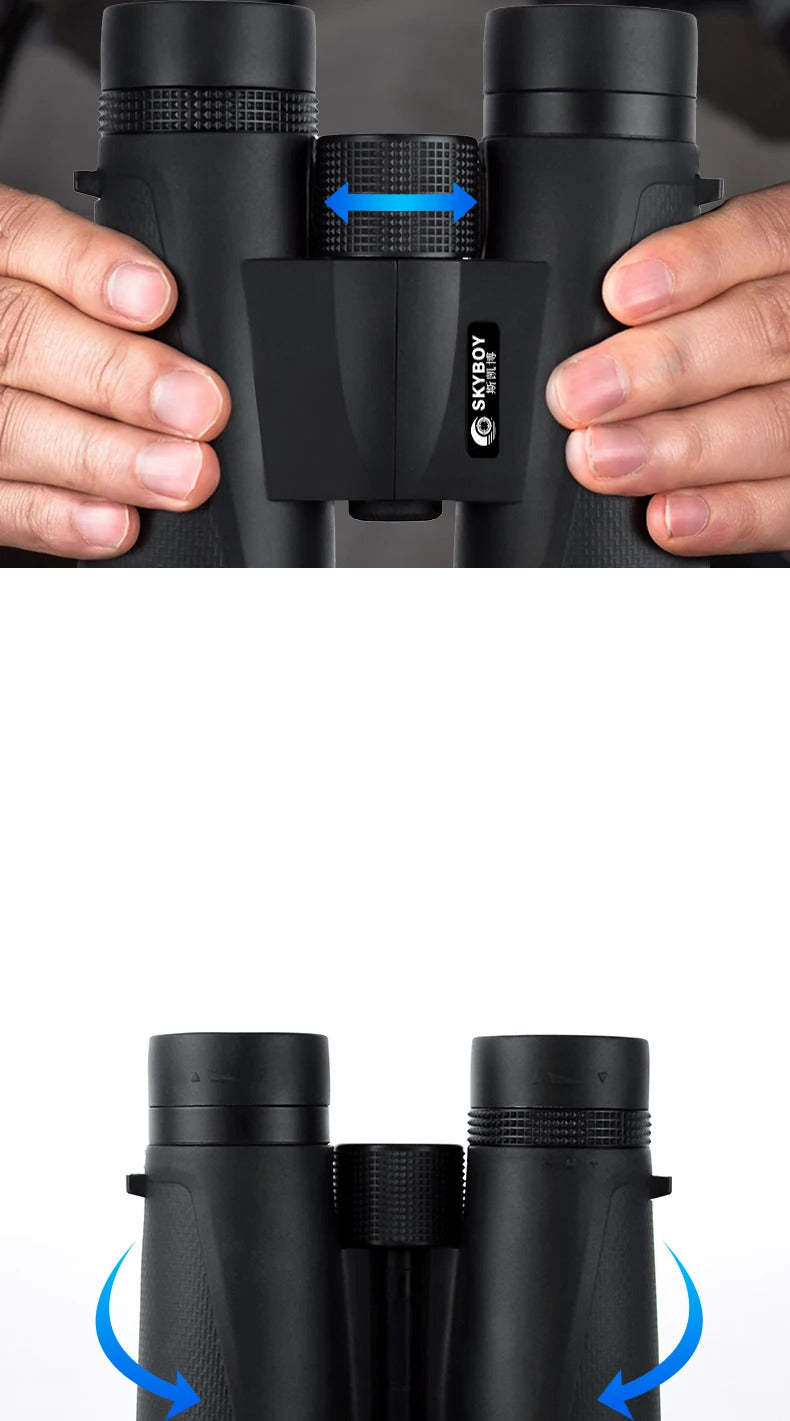Powerful Telescope 12X42 Professional Binoculars Low Light BAK4-Prism Long Range Waterproof Military Hunting Camping Equipment