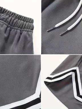 3PCS Men's Mesh Shorts, Three-Piece Set, Sports Basketball Shorts, Running, Fitness, Cycling, Hiking, Swimming, Quick-Dry, Breathable Elastic Shorts