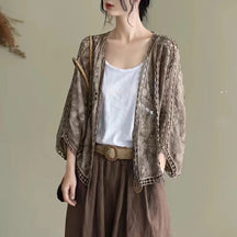 Women's Plain Cover Up Top, Casual Open Front Cover Up Top for Beach Vacation Holiday, Ladies Clothes for All Seasons, Beach Outdoor Wear