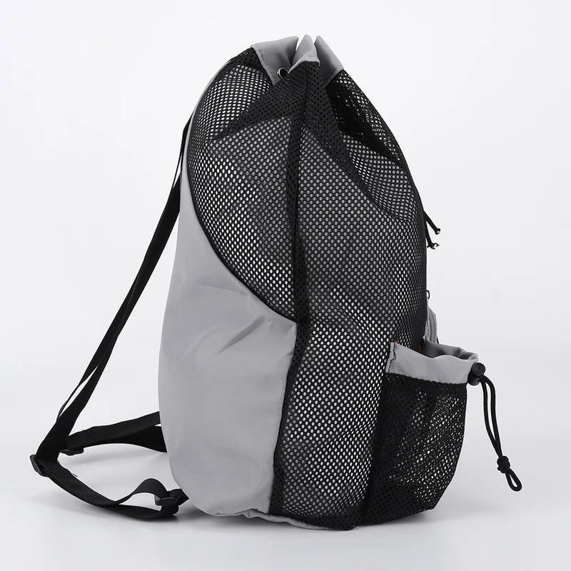 Swim Bag Mesh Drawstring Backpack with Wet Pocket Beach Backpack Swimming Sports Bag for School Swimming Beach Storage Bags