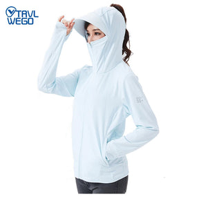 Summer Women Men Fishing Shirt UV Proof Coat Quick Dry Thin Sunscreen UPF50+ Outwear Hooded Cycling Beach Clothes