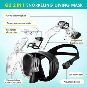 Underwater Snorkeling Half face Face Children Swimming Mask Set Scuba Diving Respirator Masks Anti Fog Safe Breathing for Adult