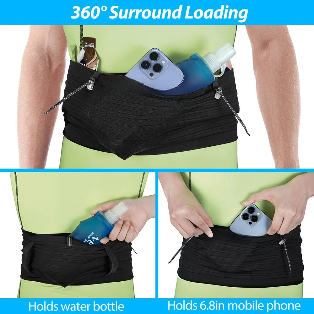 Elastic Sports Waist Bag Pack Running Race Number Belt Triathlon Marathon Race Cycling Mountaineering Phone Waist Bag