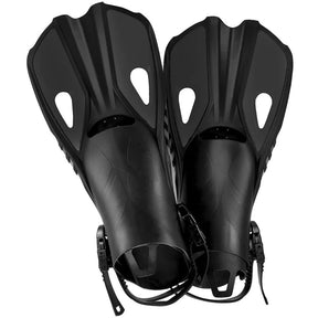 Swim Flippers Short Diving Frog Shoes Duck Webs Adjustable Silicone Travel Size Open Heel Adult Men Women Youth Kid