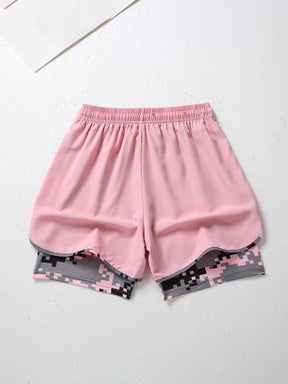 Women's Camo Print Gym Shorts, Breathable Comfortable Quick Drying Skinny Shorts, Ladies Sportswear for Indoor Outdoor Wear, Bottom