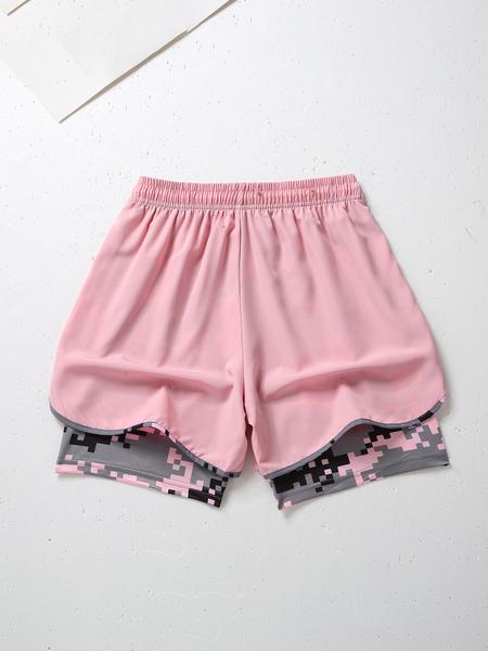 Women's Camo Print Gym Shorts, Breathable Comfortable Quick Drying Skinny Shorts, Ladies Sportswear for Indoor Outdoor Wear, Bottom
