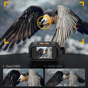 Night Vision Goggles with 64GB SD Card, Adult Night Vision Binoculars with 2.8 Inch HD Screen for Hunting Camping, Hiking Essentials 10x Digital Zoom, 5W Infrared Light, 7 Levels of Infrared, Simple Operation
