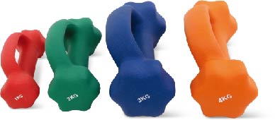 uv10207 Neoprene dumbbells flower head with handle - UnivFitness