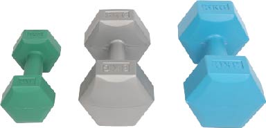uv10302 Plastic dumbbells hex head - UnivFitness