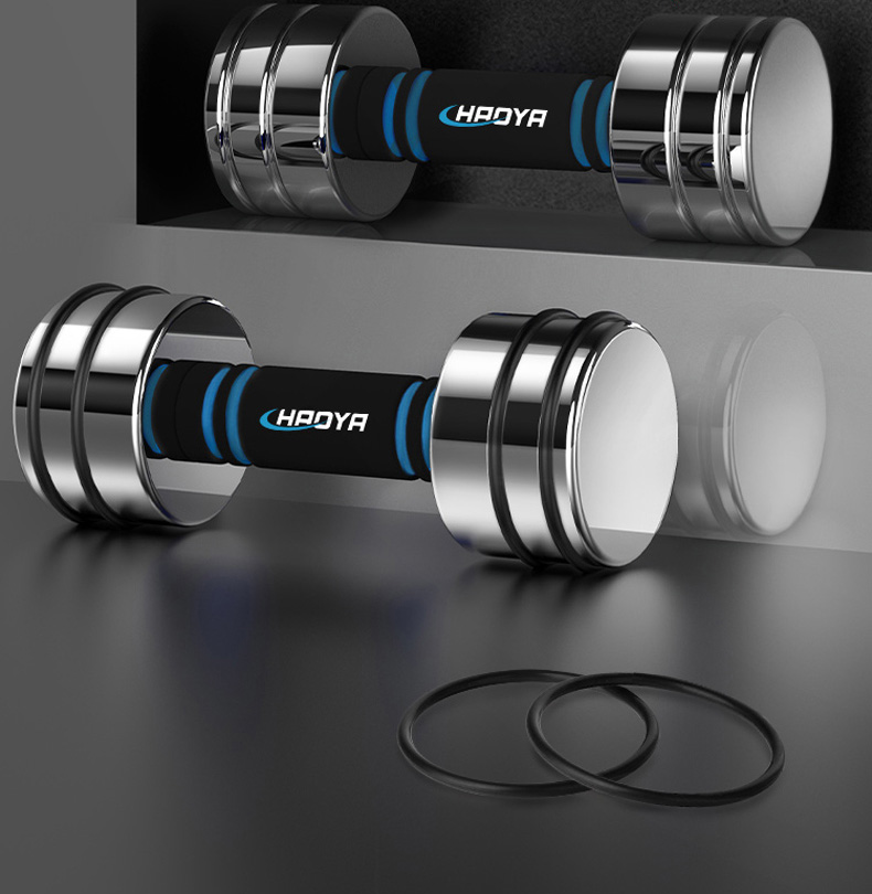 uv10704 3 Chromed TPR handle dumbbells anti-slip (UV10704) - Dumbbells & Barbells - view 3 - UnivFitness