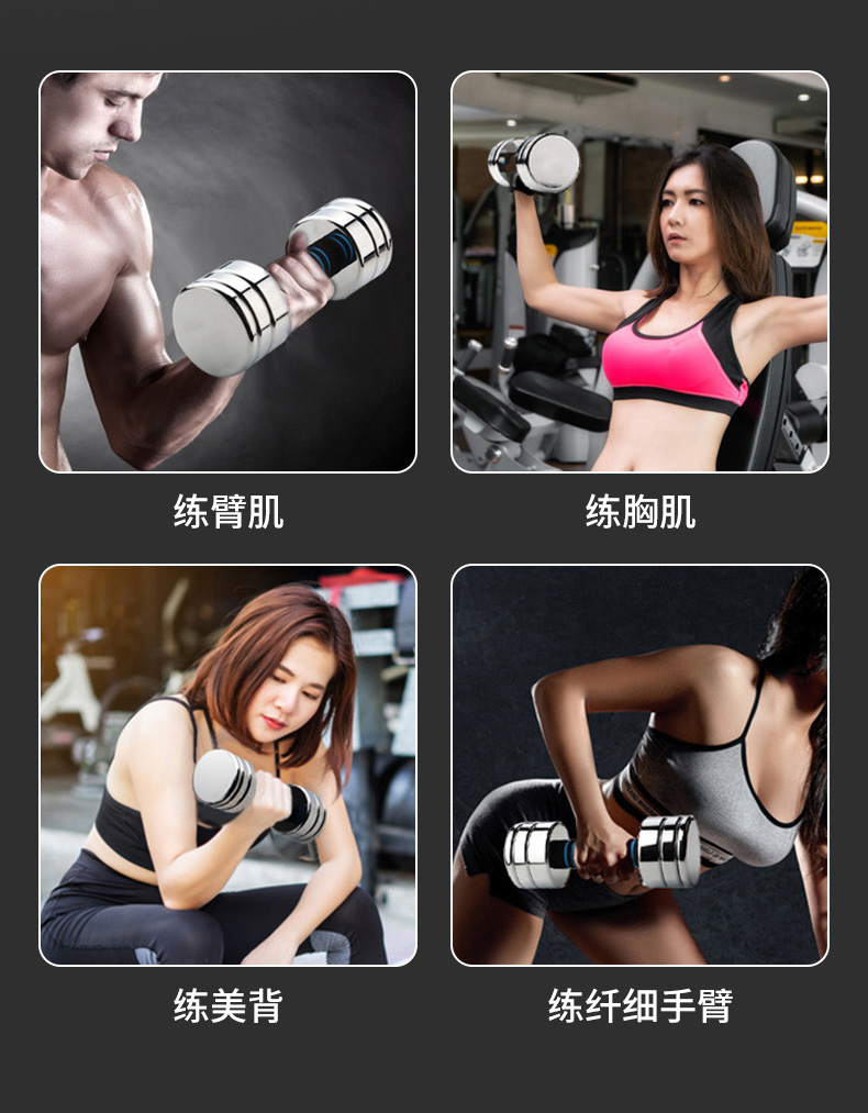 uv10704 4 Chromed TPR handle dumbbells anti-slip (UV10704) - Dumbbells & Barbells - view 4 - UnivFitness