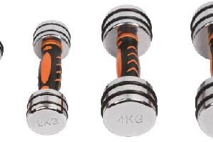 Chromed TPR handle dumbbells anti-slip (UV10705) - Dumbbells & Barbells - UnivFitness