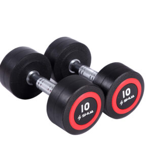 Rubber dumbbells with cap (UV10802A) - Dumbbells & Barbells - UnivFitness