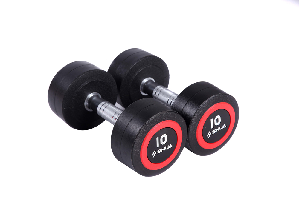 uv10802 1 Rubber dumbbells with cap (UV10802A) - Dumbbells & Barbells - UnivFitness