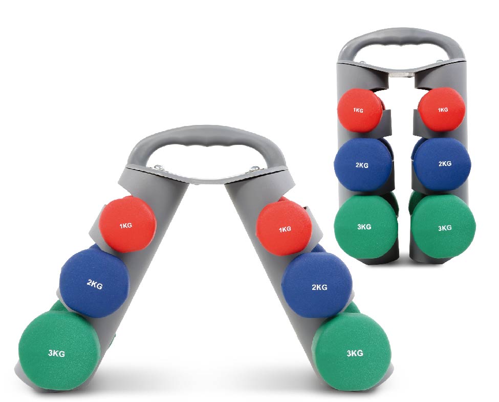 uv10904 6kg vinyl/neoprene dumbbell sets (UV10904A) - Dumbbells & Barbells - UnivFitness