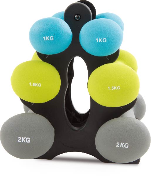 uv10905 9kg vinyl/neoprene dumbbell sets (UV10905) - Dumbbells & Barbells - UnivFitness