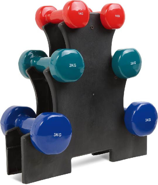 uv10907 6kg vinyl/neoprene dumbbell sets (UV10907A) - Dumbbells & Barbells - UnivFitness