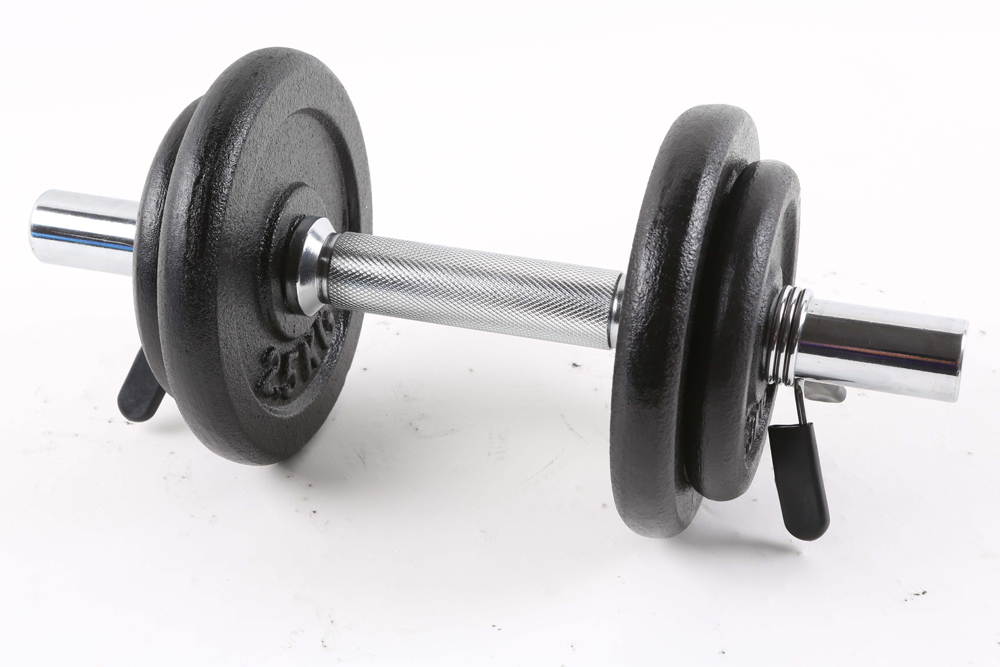 uv11101 1 10kg black painted dumbbell sets - UnivFitness