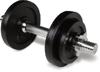 uv11103 10kg black painted dumbbell sets - UnivFitness