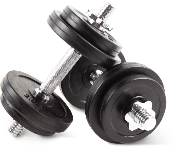 uv11105 20kg black painted dumbbell sets (UV11105A) - Dumbbells & Barbells - UnivFitness