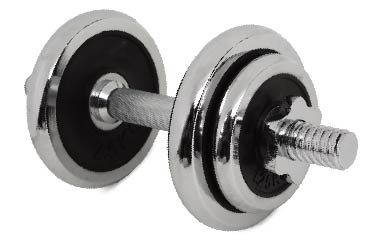 uv11202 10kg chromed dumbbell sets with rubber - UnivFitness