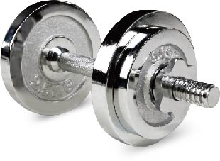 uv11204 10kg chromed dumbbell sets - UnivFitness