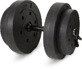 uv11401 8.1kgs black cement dumbbell set - UnivFitness