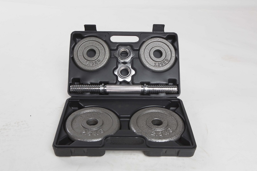 uv11501 1 10kg grey hammerton dumbbell sets with case - UnivFitness