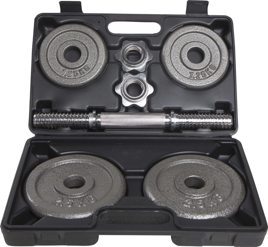 uv11501 1 1 10kg grey hammerton dumbbell sets with case - UnivFitness