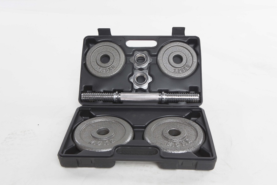 uv11501 3 10kg grey hammerton dumbbell sets with case - UnivFitness