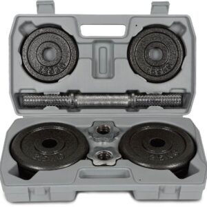 15kg grey hammerton dumbbell sets with case - UnivFitness