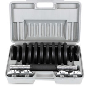 15kg black painted dumbbell sets with case - UnivFitness