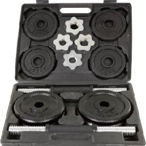 20kg black painted dumbbell sets with case - UnivFitness