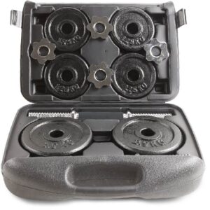 20kg black painted dumbbell sets with case - UnivFitness