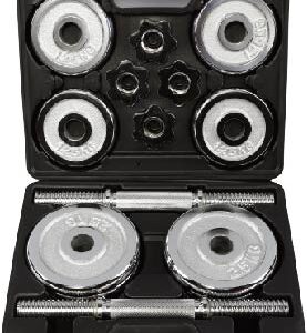 20kg chromed dumbbell sets with case - UnivFitness