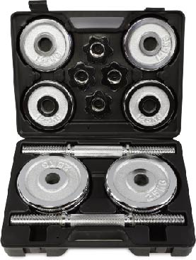 uv11702 20kg chromed dumbbell sets with case - UnivFitness