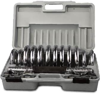 uv11703 15kg chromed dumbbell sets with case - UnivFitness